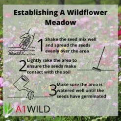 A1WILD UK Native 100% Wildflower Seed Mix -Garden Supplies Sales Shop 4 8