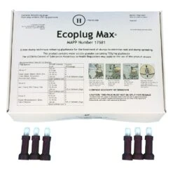 Ecoplug Max 100 Plugs - Prevent Tree Stump Regrowth -Garden Supplies Sales Shop ecoplug max plugs and box