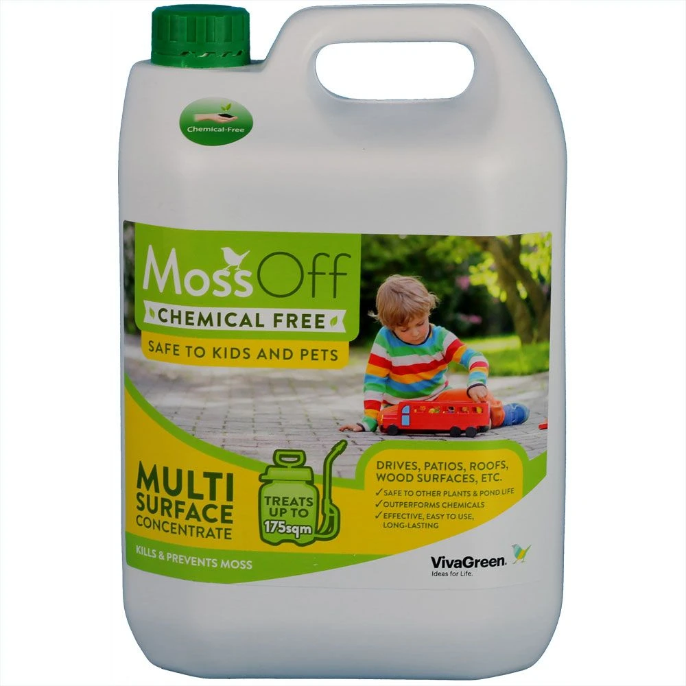 MossOff Chemical Free Multi Surface 5L - Clears Moss & Algae On Hard Surfaces 1 MossOff Chemical Free Multi Surface 5L - Clears Moss & Algae On Hard Surfaces
