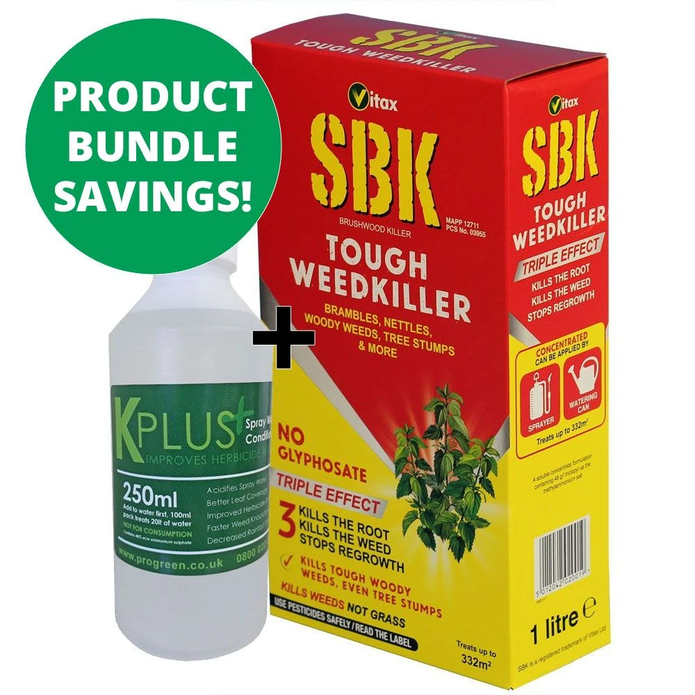 SBK Brushwood Killer 1L & KPlus 250ml Bundle 1 SBK Brushwood Killer 1L & KPlus 250ml Bundle